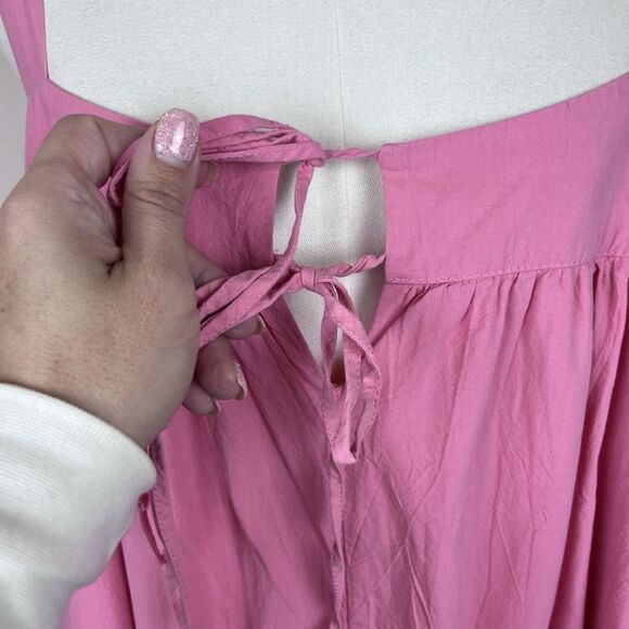 Stitch Drop Dress Womens Extra Large Swing Midi Sundress Bohemian Beach Pink - Picture 3 of 11